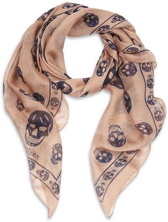 Alexander McQueen Skulls Pashmina - Lyst