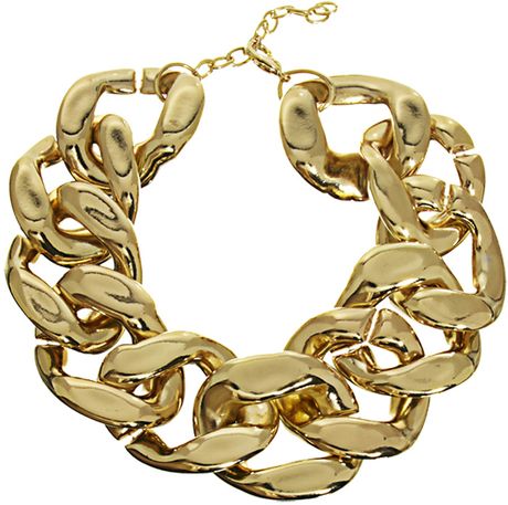 Asos Xl Chain Link Necklace in Gold | Lyst
