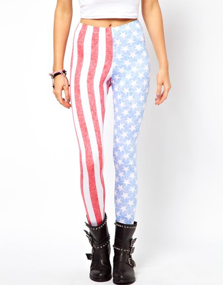 Asos Petite Exclusive Leggings in USA Flag Stars and Stripes in ...