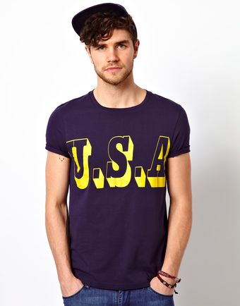 Asos Tshirt with Usa Print - Lyst