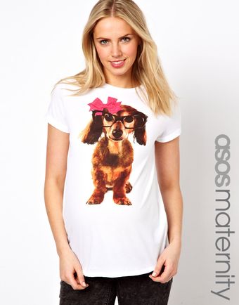 Asos T-Shirt with Geek Dog with Pink Bow - Lyst
