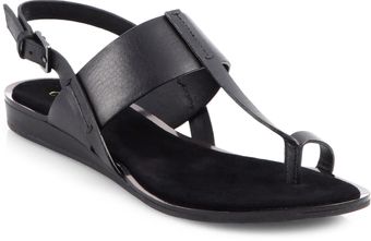 Cole Haan Pelham Leather Tstrap Sandals - Lyst