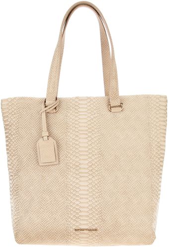 Emporio Armani Python Skin Effect Tote - Lyst
