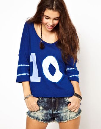 Free People Recycled Jersey Varsity Tee - Lyst