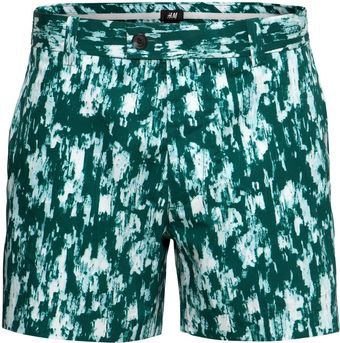 H&M Short Patterned Shorts - Lyst