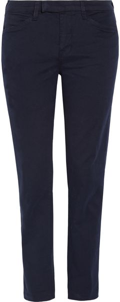 J Brand Cropped Midrise Stretch Cotton Pants - Lyst