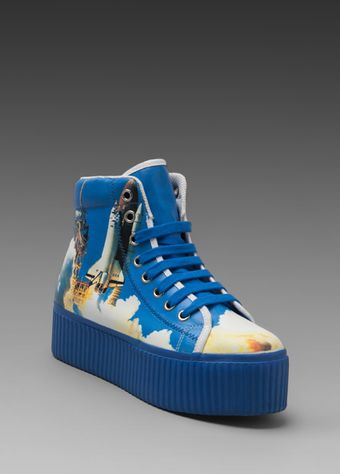 Jeffrey Campbell Hiya Hitop Sneaker in Blue - Lyst