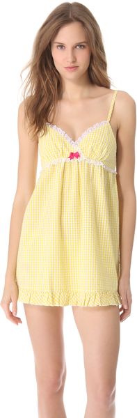Juicy Couture Amour Pinup Gingham Babydoll - Lyst