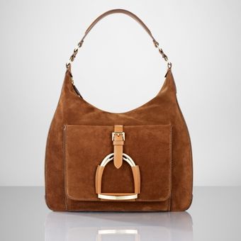 Ralph Lauren Suede Stirrup Hobo - Lyst