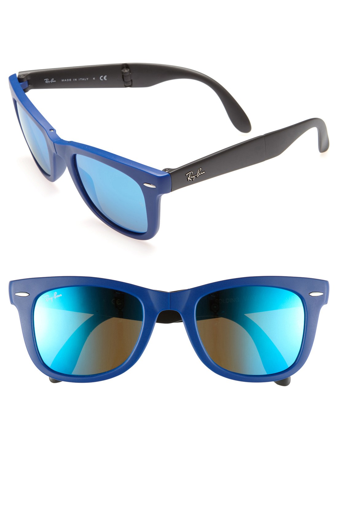 Ray-ban Folding Wayfarer 50mm Sunglasses in Blue | Lyst