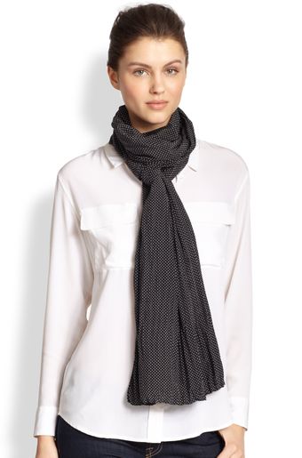 Saint Laurent Crepe Silk Scarf - Lyst