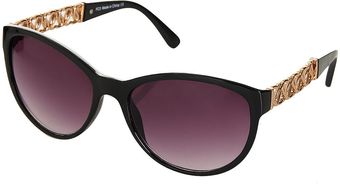 Topshop Heart Chain Cats Eye Sunglasses - Lyst