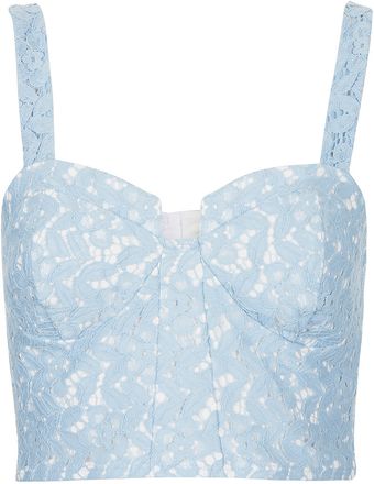 Topshop Lace Corset Bralet Top - Lyst