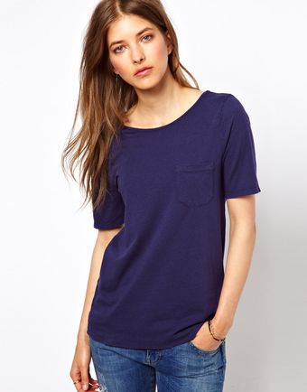 YMC Scoop Back Tee in Linen Jersey - Lyst