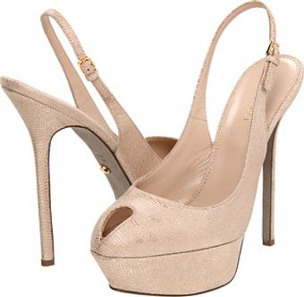 Sergio Rossi Adjustable sling-back beige - Lyst