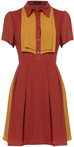 Cutie Contrast Tone Dress - Lyst
