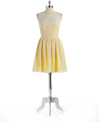 French Connection Sleeveless Eyelet Dress - Lyst