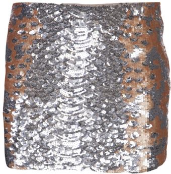 Haute Hippie Python Sequin Mini Skirt - Lyst