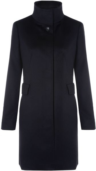 Max Mara Studio Agnese Funnel Neck Coat - Lyst