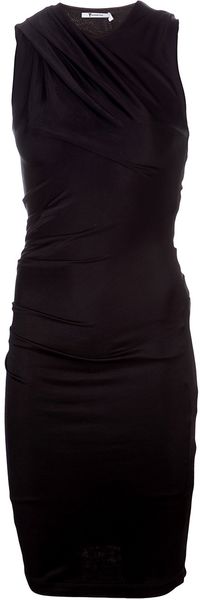 T By Alexander Wang Knit Drape Dress - Lyst