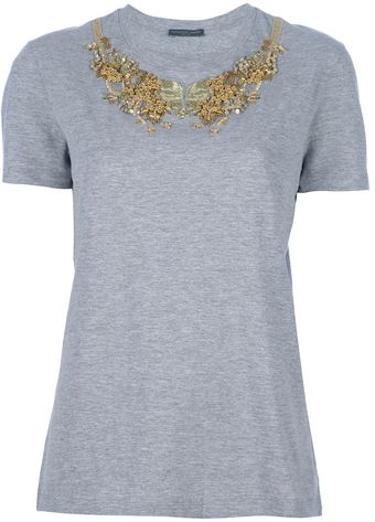 Alexander McQueen Embellished Tshirt - Lyst