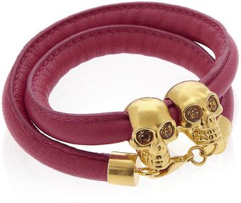 Alexander McQueen Twin Skull Bracelet - Lyst