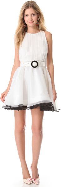 Alice + Olivia Valli Short Ruffle Dress - Lyst