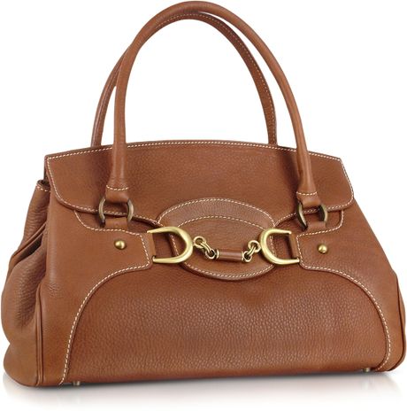 Buti Biscuit Italian Leather Satchel Flap Handbag in Brown | Lyst