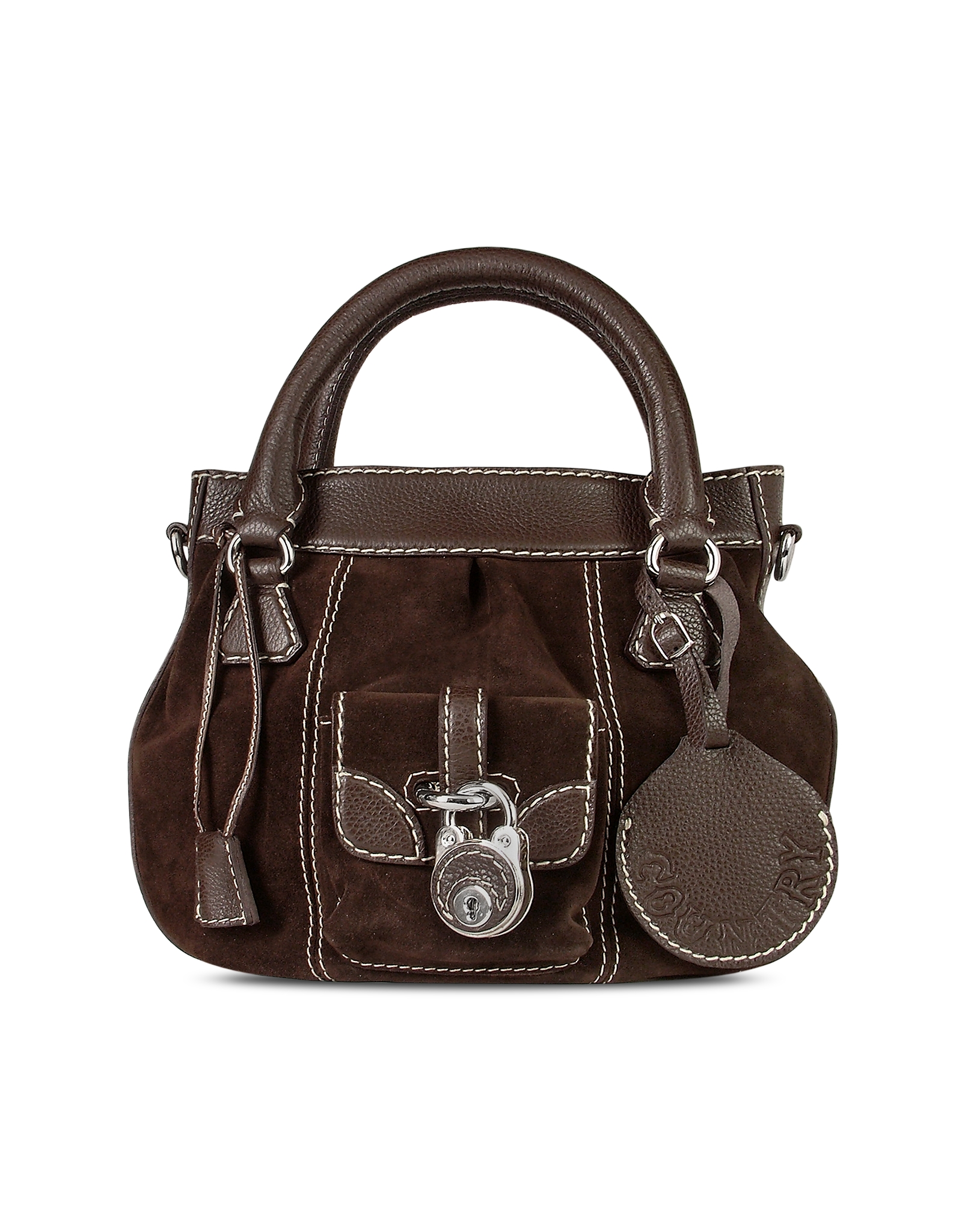 Buti Dark Brown Suede And Leather Tote Bag in Brown | Lyst