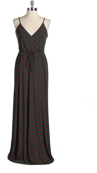 Calvin Klein Sleeveless Striped Maxi Dress - Lyst