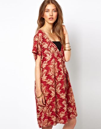 Ganni Dress in Tapestry Print - Lyst