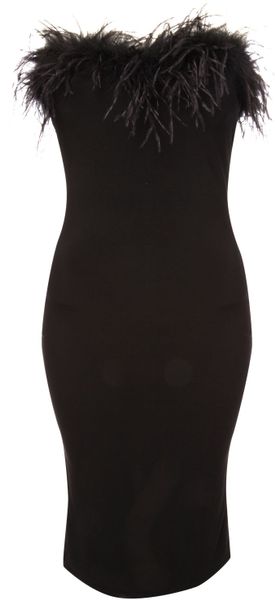 Jane Norman Feather Trim Dress - Lyst