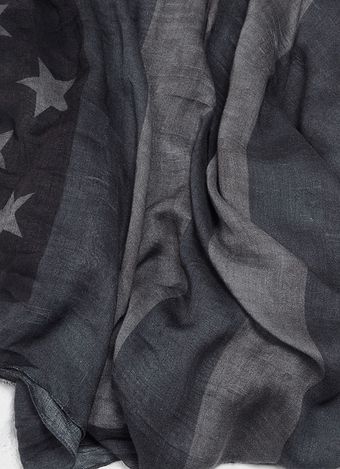 John Varvatos Antique Printed Flag Scarf - Lyst