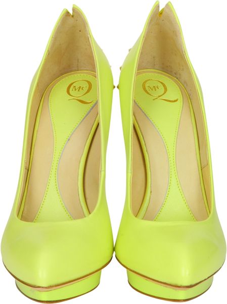 alexander mcqueen neon shoes