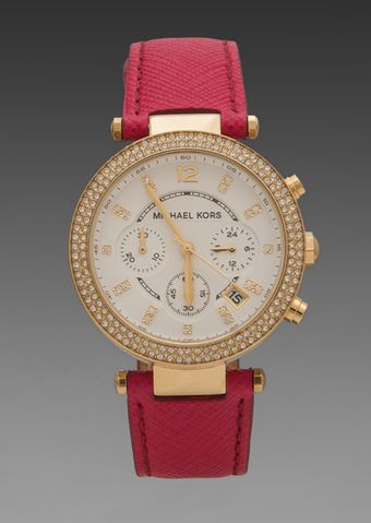 Michael Kors Parker Watch in Pink - Lyst