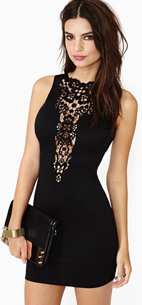 Nasty Gal Night Springs Dress In Black Lyst