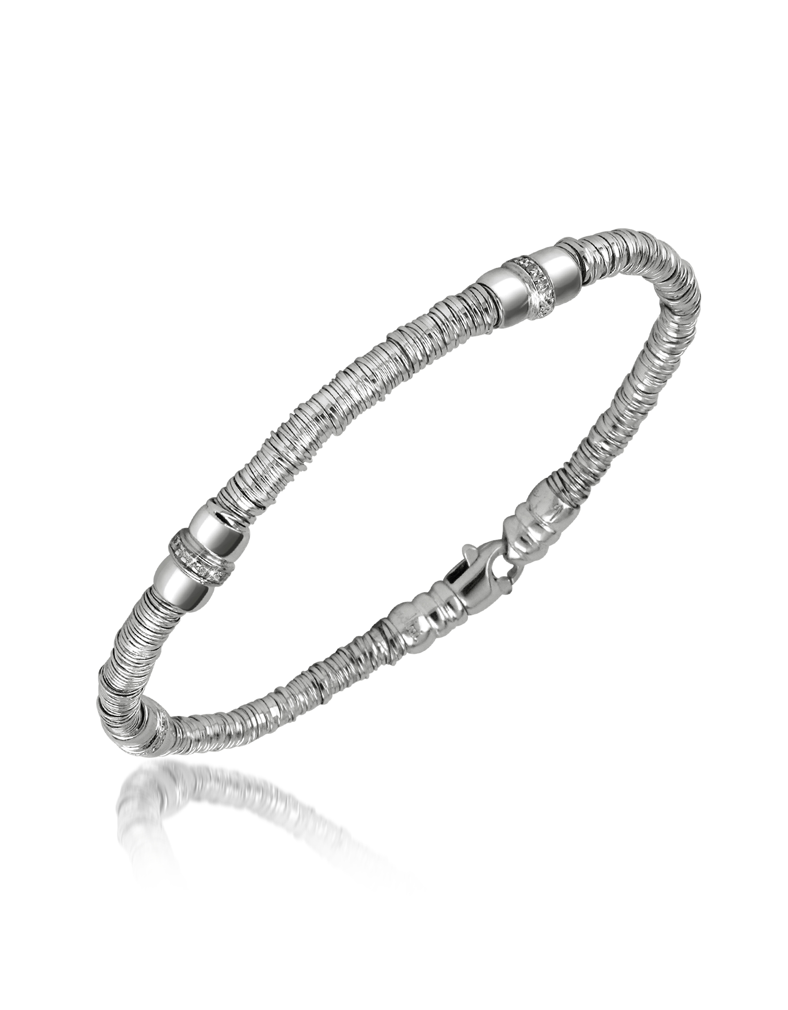... - Diamond 18K White Gold Chain Snake Bracelet in Silver (gold