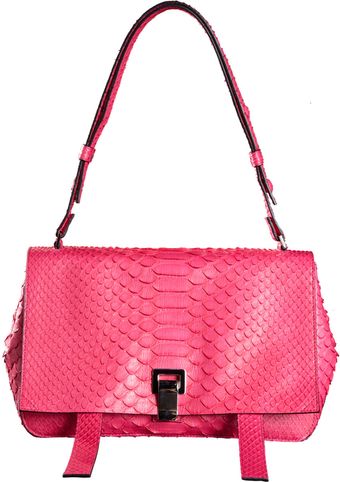 Proenza Schouler Ps Courier Shoulder Bag Matte Python - Lyst