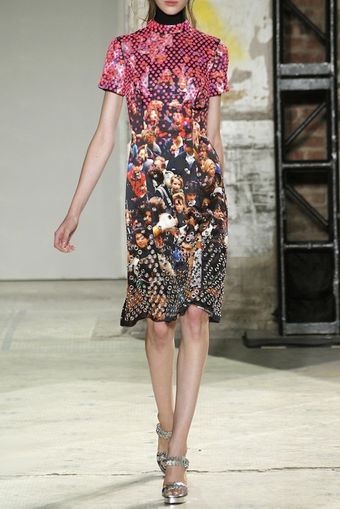 Proenza Schouler Embroidered Doubleface Satin Dress - Lyst