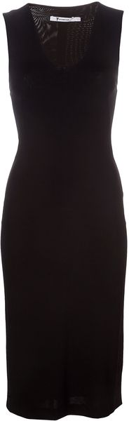 T By Alexander Wang Matte Jersey Shift Dress - Lyst