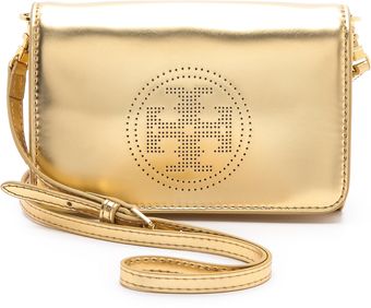 Tory Burch Perf Logo Clutch - Lyst