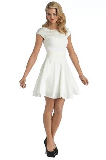 Z Spoke by Zac Posen Capsleeved Fitandflare Dress - Lyst