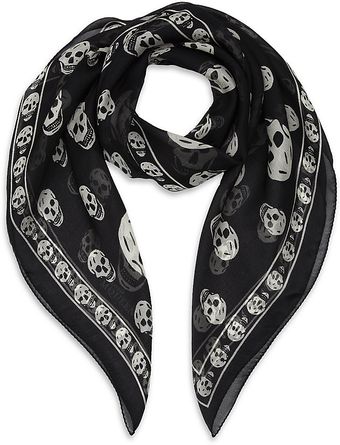 Alexander McQueen Skulls Pashmina - Lyst