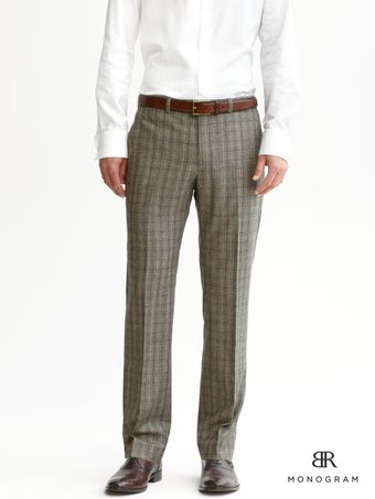 Banana Republic Monogram Own Plaid Wool Suit Trouser - Lyst