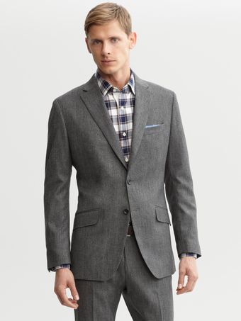 Banana Republic Tailored Grey Tweed Two Button Suit Blazer - Lyst