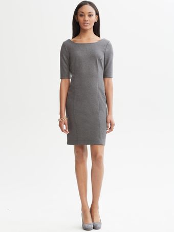 Banana Republic Grey Pontã Knit Dress - Lyst
