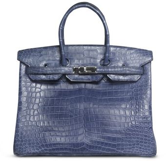 Hermes Small Blue Brighton Matte Porosus Crocodile Birkin with Palladium - Lyst