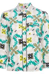 MSGM Patterned Silk Blouse