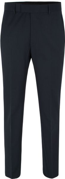 Racing Green Navy Plain Twill Trousers - Lyst