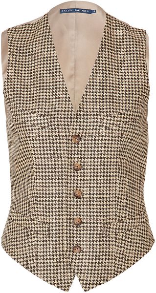 Ralph Lauren Linen Riding Bartley Vest in Guncheck Multi - Lyst